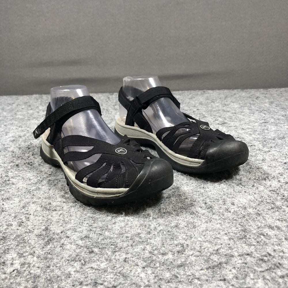 KEEN Rose Sandals Womens 10 Black Suede Closed Toe Hiking Comfort Outdoor